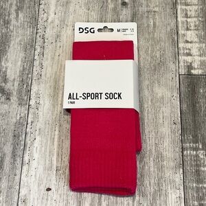 DSG Pink All-Sport Sock Size Medium W 5-10/M 4-8